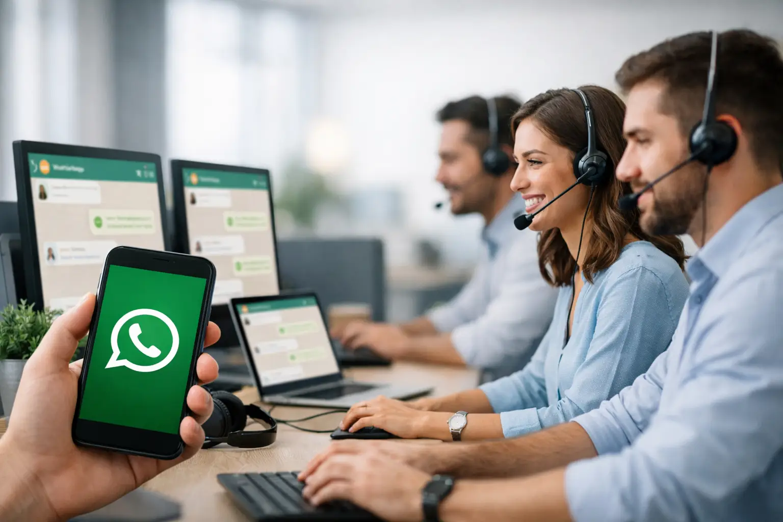 WhatsApp voor meerdere medewerkers: gekoppelde apparaten of gedeelde inbox?